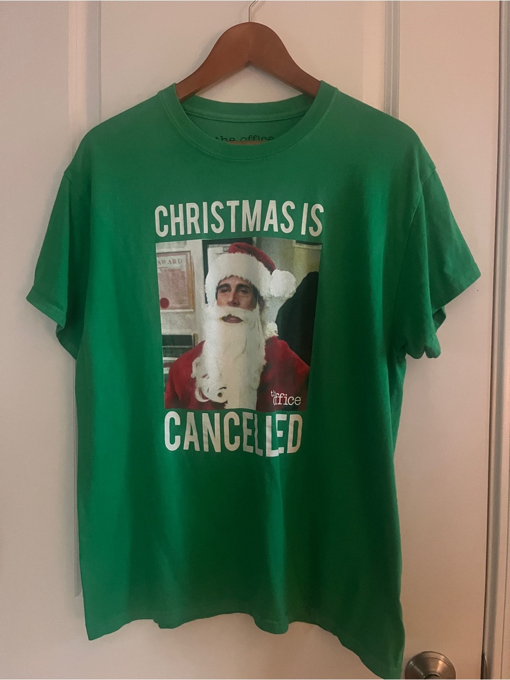 Green 'Christmas Is Canceled' Graphic Short-Sleeve Tee